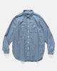 Engineered Garments 4.5oz Cotton Chambray Work Shirt Light Blue, Shirts