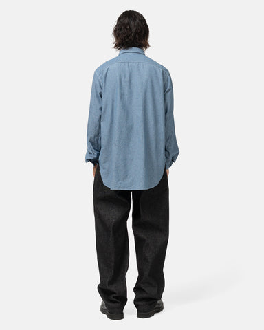 Engineered Garments 4.5oz Cotton Chambray Work Shirt Light Blue, Shirts