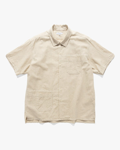 Engineered Garments Camp Shirt CL Sheeting Natural, Shirts