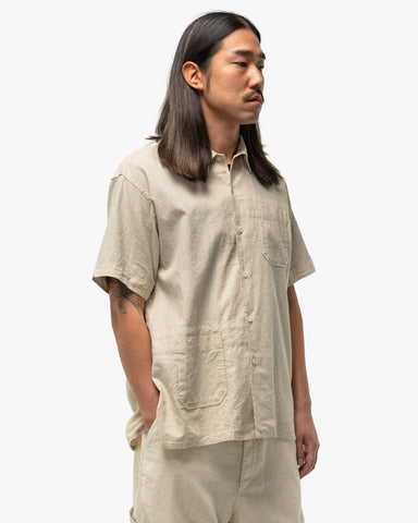 Engineered Garments Camp Shirt CL Sheeting Natural, Shirts