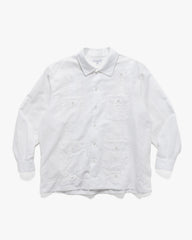 Engineered Garments Guayabera Shirt Linen Handkerchief White, Shirts