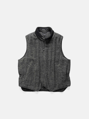 Engineered Garments LL Vest Wool Shaggy Twill Black, Vests