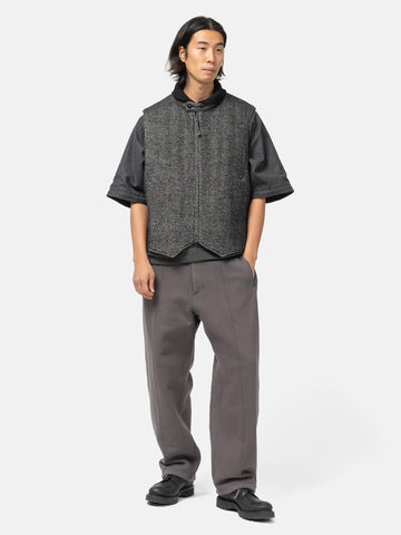 Engineered Garments LL Vest Wool Shaggy Twill Black, Vests