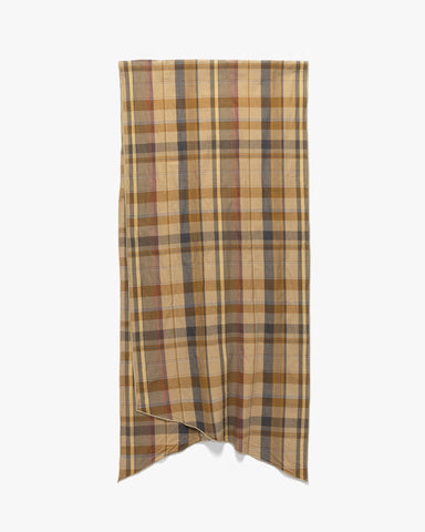 Engineered Garments Long Scarf Cotton Madras Plaid Olive, Accessories