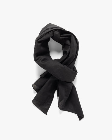 Engineered Garments Long Scarf Linen Handkerchief Black, Accessories