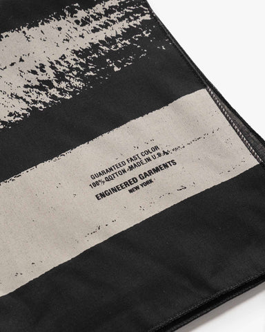 Engineered Garments Printed Bandana Stripe - Black, Accessories