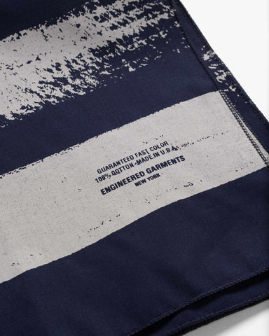 Engineered Garments Printed Bandana Stripe - Navy, Accessories