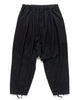 Engineered Garments Sarrouel Pant Black Solid Poly Wool Flannel, Bottoms