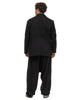 Engineered Garments Sarrouel Pant Black Solid Poly Wool Flannel, Bottoms