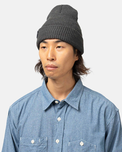 Engineered Garments Watch Cap Grey Wool, Headwear