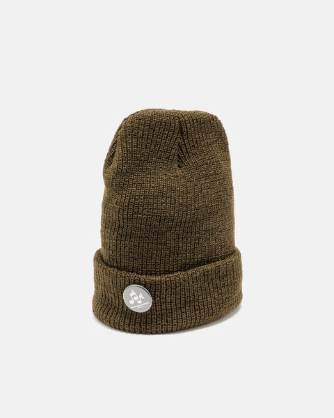 Engineered Garments Watch Cap Olive Wool, Headwear