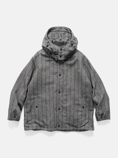 Engineered Garments Wind Breaker Wool Striped HB Dark Grey, Outerwear