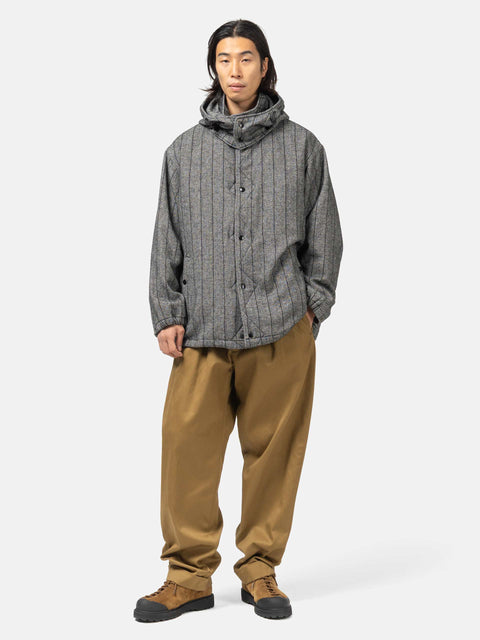 Engineered Garments Wind Breaker Wool Striped HB Dark Grey, Outerwear