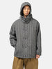 Engineered Garments Wind Breaker Wool Striped HB Dark Grey, Jackets