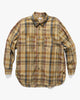 Engineered Garments Work Shirt Cotton Madras Plaid Olive, Shirts