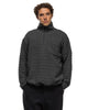 Engineered Garments Zip Mock Neck PC Quilted Jersey Charcoal, Sweaters