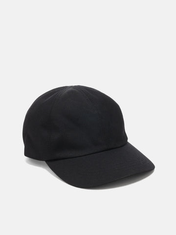 HAVEN Field Cap - Super 100 Wool Gabardine Black, Caps