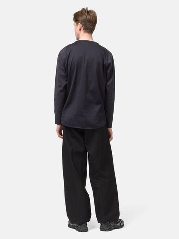 Goldwin 0 Paneled Mesh L/S Top Ink Black, T-Shirts