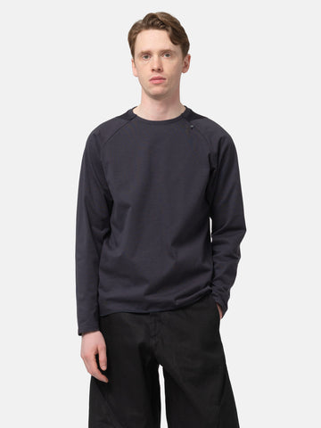 Goldwin 0 Paneled Mesh L/S Top Ink Black, T-Shirts