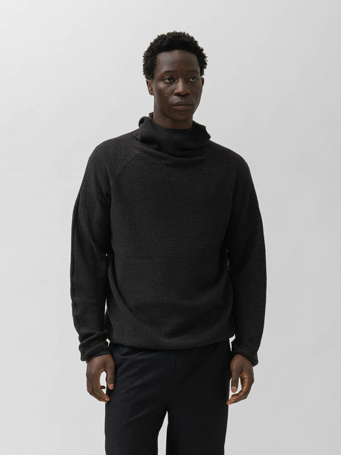 Goldwin 0 Perforated Wholegarment Knit Top Black, Hoodies