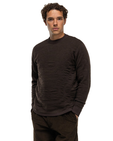 Goldwin 0 Reaction Diffusion Knit Top Dark Brown, Sweaters