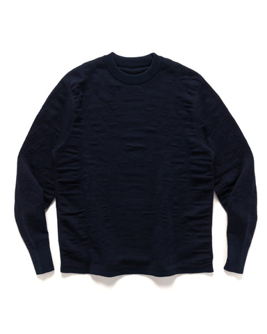 Goldwin 0 Reaction Diffusion Knit Top Dark Navy, Sweaters