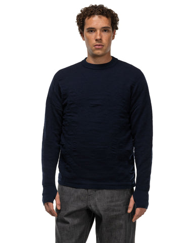 Goldwin 0 Reaction Diffusion Knit Top Dark Navy, Sweaters