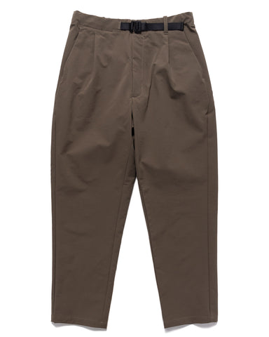 Goldwin One Tuck Tapered Stretch Pants Taupe Grey, Bottoms