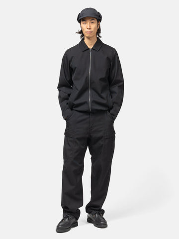 HAVEN Guide Shirt - Super 100 Wool Gabardine Black, Shirts