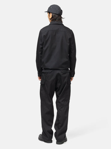 HAVEN Guide Shirt - Super 100 Wool Gabardine Black, Shirts