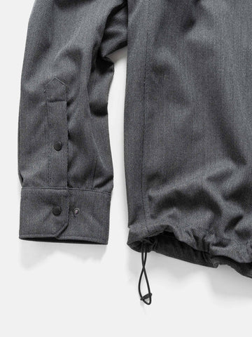 HAVEN Guide Shirt - Super 100 Wool Gabardine Charcoal, Shirts