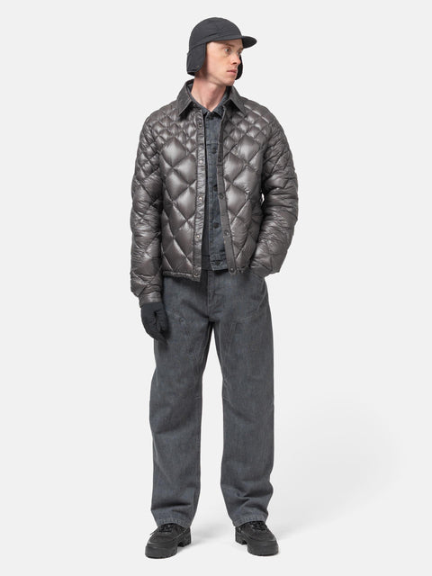 HAVEN / NANGA Skyline Shirt Jacket - Nylon Ripstop / Goose Down Grey, Down Jackets