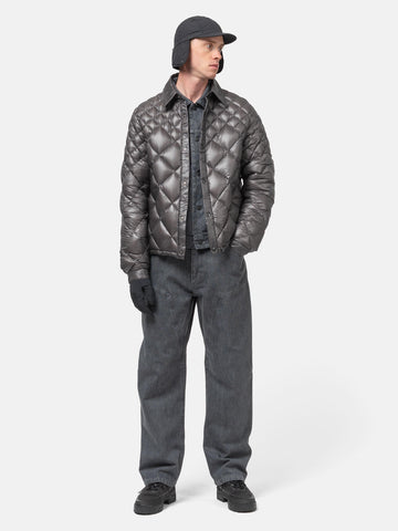 HAVEN / NANGA Skyline Shirt Jacket - Nylon Ripstop / Goose Down Grey, Down Jackets