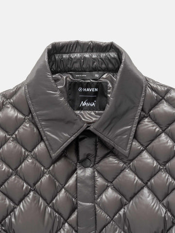 HAVEN / NANGA Skyline Shirt Jacket - Nylon Ripstop / Goose Down Grey, Down Jackets