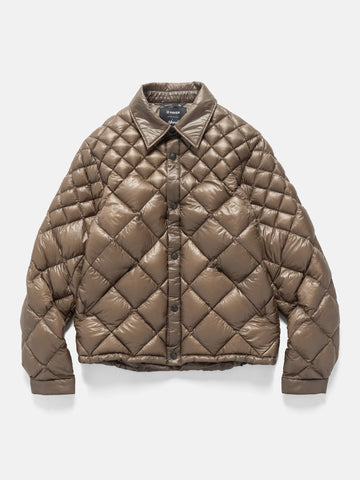 HAVEN / NANGA Skyline Shirt Jacket - Nylon Ripstop / Goose Down Mocha, Down Jackets