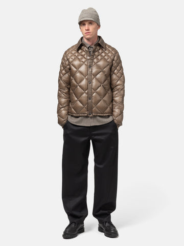 HAVEN / NANGA Skyline Shirt Jacket - Nylon Ripstop / Goose Down Mocha, Down Jackets