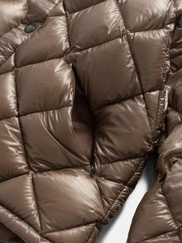 HAVEN / NANGA Skyline Shirt Jacket - Nylon Ripstop / Goose Down Mocha, Down Jackets
