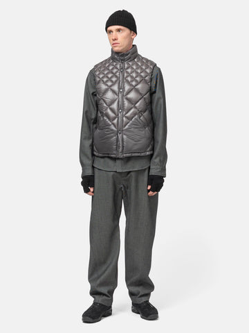 HAVEN / NANGA Skyline Vest - Nylon Ripstop / Goose Down Grey, Vests