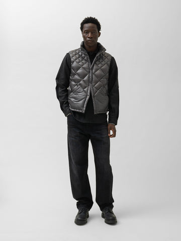 HAVEN / NANGA Skyline Vest - Nylon Ripstop / Goose Down Grey, Vests