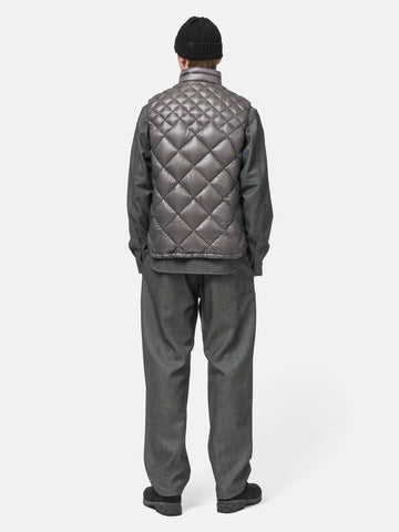 HAVEN / NANGA Skyline Vest - Nylon Ripstop / Goose Down Grey, Vests