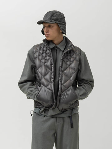 HAVEN / NANGA Skyline Vest - Nylon Ripstop / Goose Down Grey, Vests