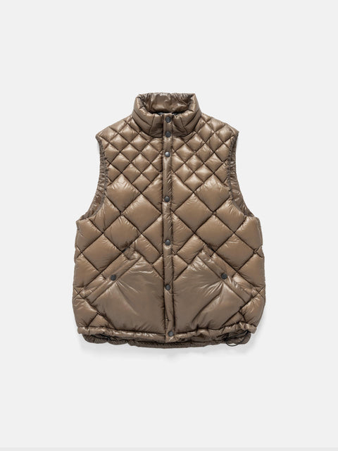 HAVEN / NANGA Skyline Vest - Nylon Ripstop / Goose Down Mocha, Vests