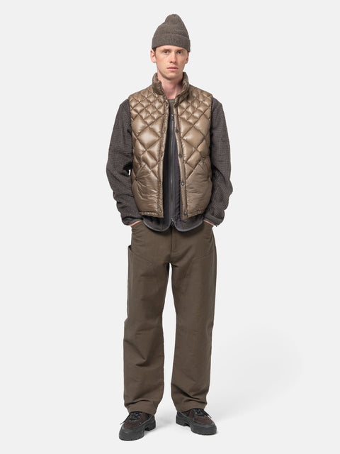 HAVEN / NANGA Skyline Vest - Nylon Ripstop / Goose Down Mocha, Vests