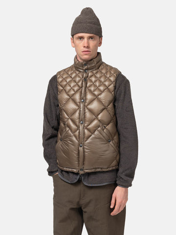 HAVEN / NANGA Skyline Vest - Nylon Ripstop / Goose Down Mocha, Vests