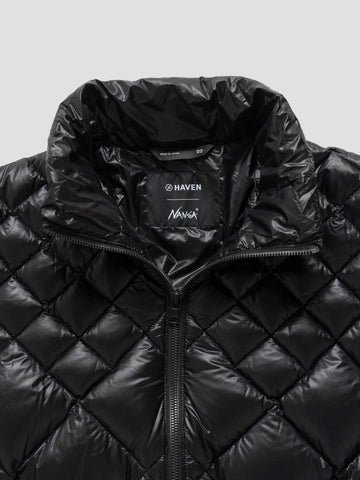 HAVEN / NANGA Skyline Zip Jacket - Nylon Ripstop / Goose Down Black, Down Jackets