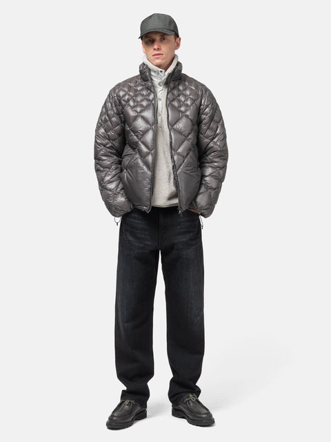 HAVEN / NANGA Skyline Zip Jacket - Nylon Ripstop / Goose Down Grey, Down Jackets