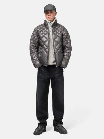 HAVEN / NANGA Skyline Zip Jacket - Nylon Ripstop / Goose Down Grey, Down Jackets