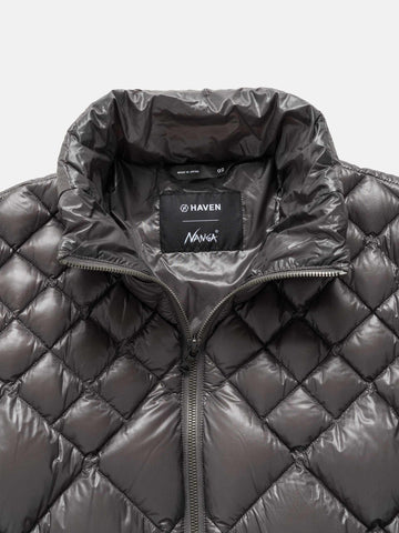 HAVEN / NANGA Skyline Zip Jacket - Nylon Ripstop / Goose Down Grey, Down Jackets