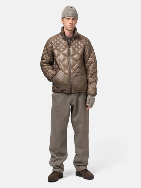 HAVEN / NANGA Skyline Zip Jacket - Nylon Ripstop / Goose Down Mocha, Down Jackets
