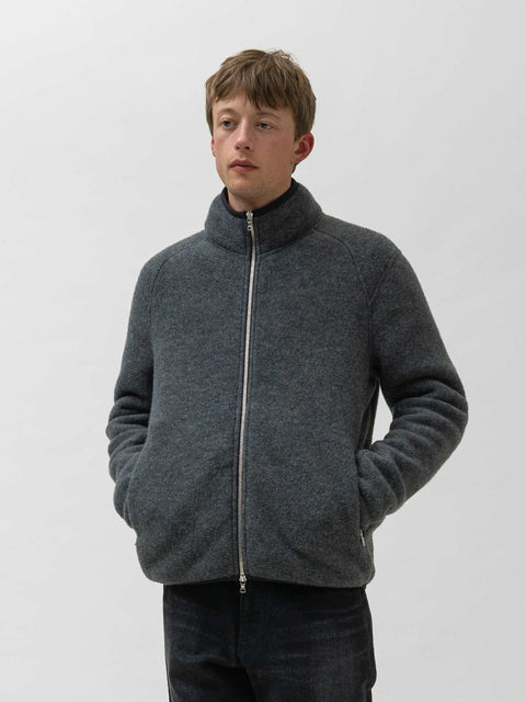 HAVEN Alpine Jacket - Melange Wool Charcoal, Fleece Jackets